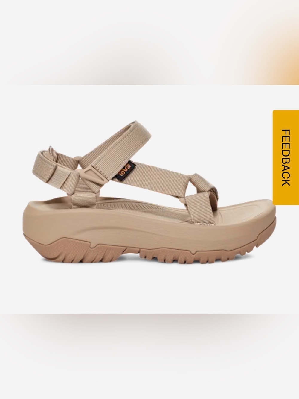 Teva Women’s Hurricane Ampsole Tan Platform Outdoor Sandal Like New Size 8